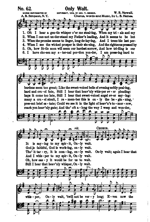 Songs of Salvation and Service. Revised page 62
