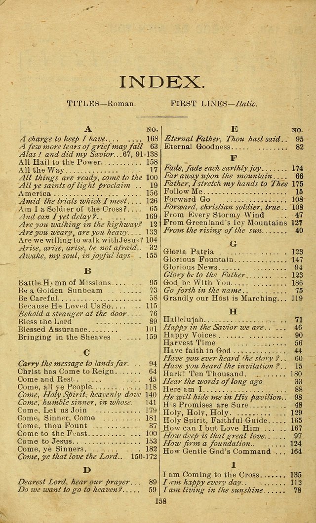 Special Songs: for Sunday schools, revival meetings, etc. page 156