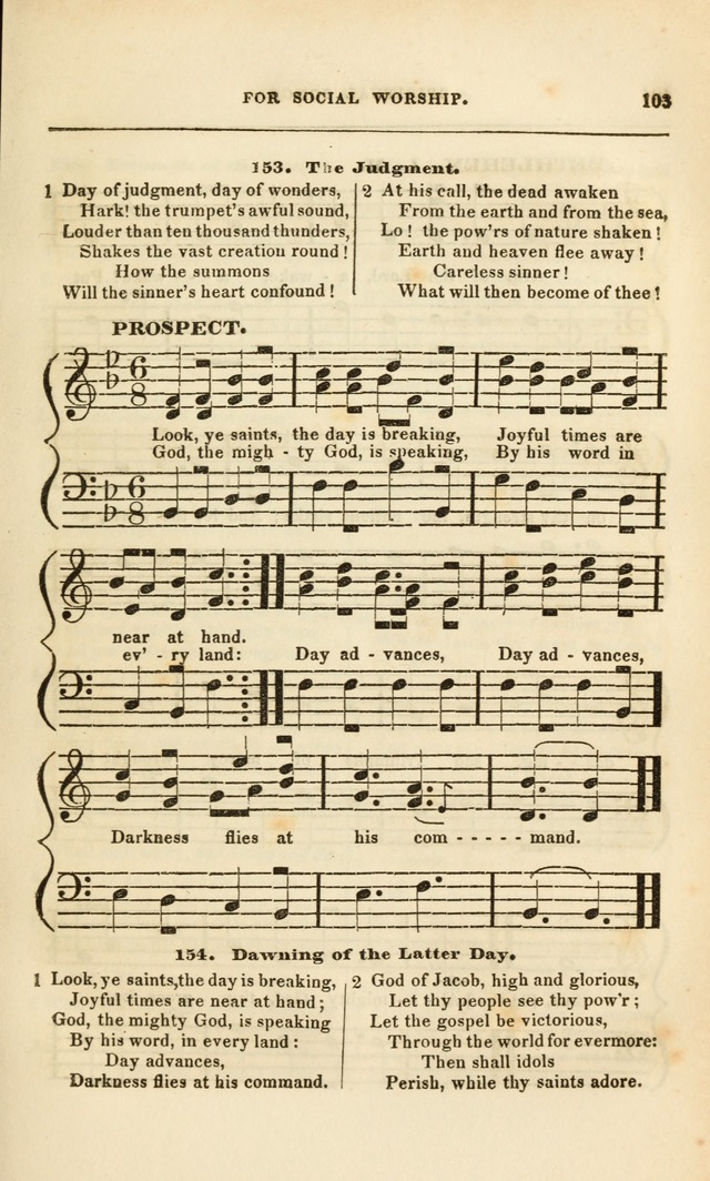Spiritual Songs for Social Worship: adapted to the use of families and private circles, to missinary meetings, to monthly concert, and to other occasions of special interest.(Rev. and Enl. Ed.) page 103