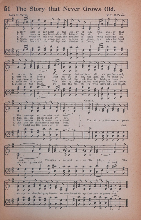 Songs of Triumph Nos. 1 and 2 Combined: 201 choice new hymns for choirs, solo singers, the home circle, etc. page 51