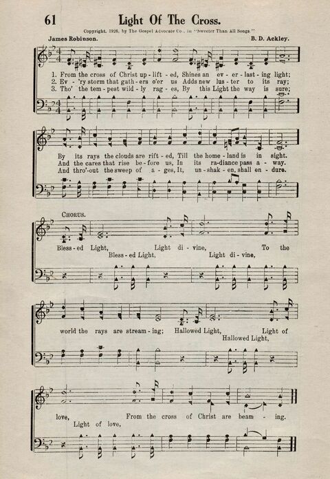 Sweeter Than All Songs: containing many new songs, a number of the popular songs of to-day, with many familiar hymns; for all occasions of Christian work and worship  page 54
