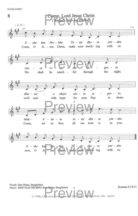 Sound the Bamboo: CCA Hymnal 2000 page 8