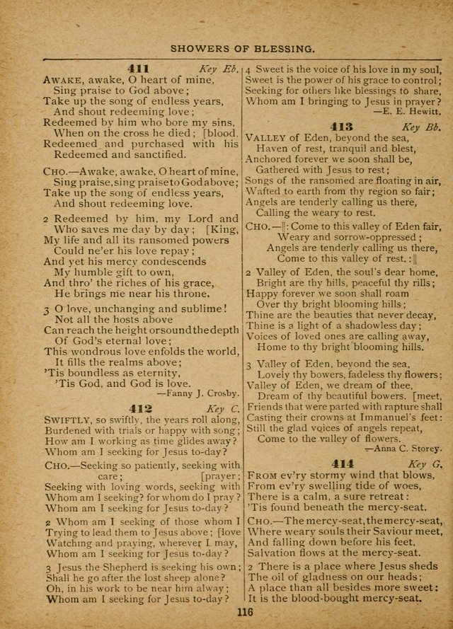 The Sacred Trio: comprising Redemption Songs, Showers of Blessing, The Joyful Sound (Word ed.) page 118