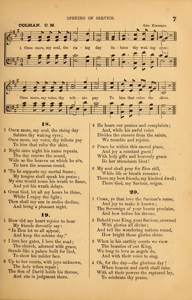 Songs of the Church: or, hymns and tunes for Christian worship page 7