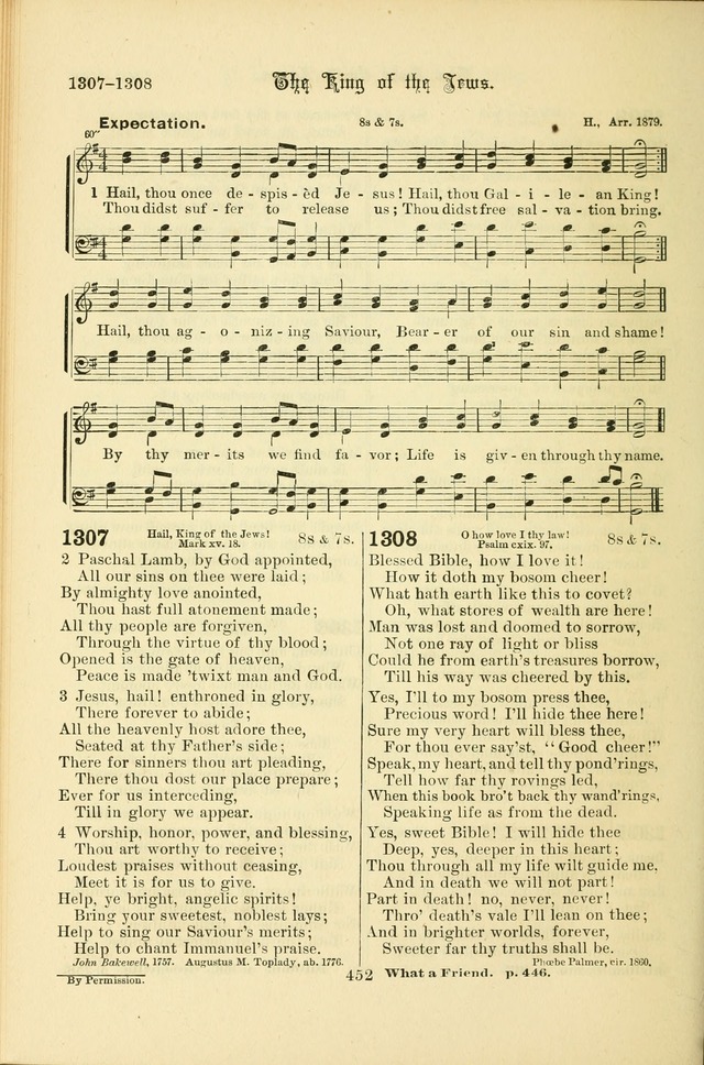 Songs of Pilgrimage: a hymnal for the churches of Christ (2nd ed.) page 452