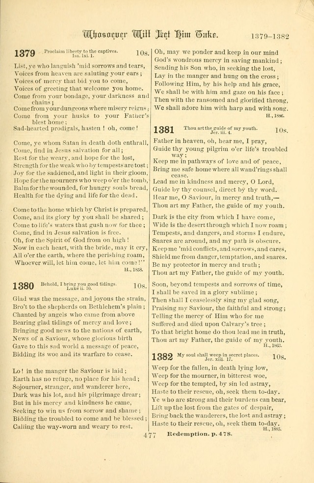 Songs of Pilgrimage: a hymnal for the churches of Christ (2nd ed.) page 477