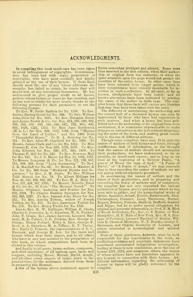 Songs of Pilgrimage: a hymnal for the churches of Christ (2nd ed.) page xvi