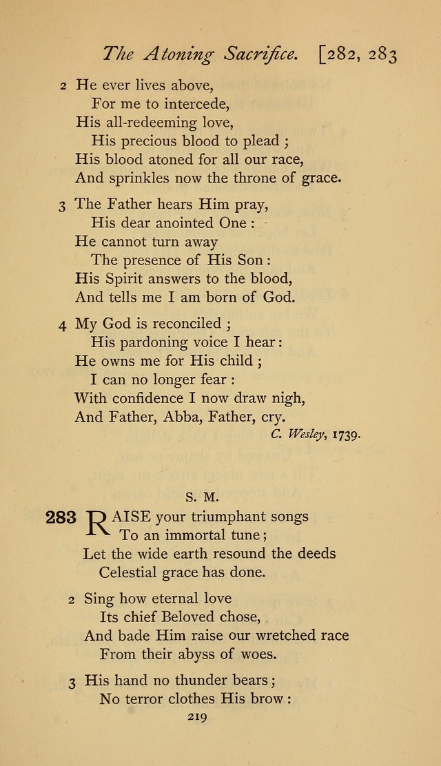 The Sacrifice of Praise. psalms, hymns, and spiritual songs designed for public worship and private devotion, with notes on the origin of hymns. page 219