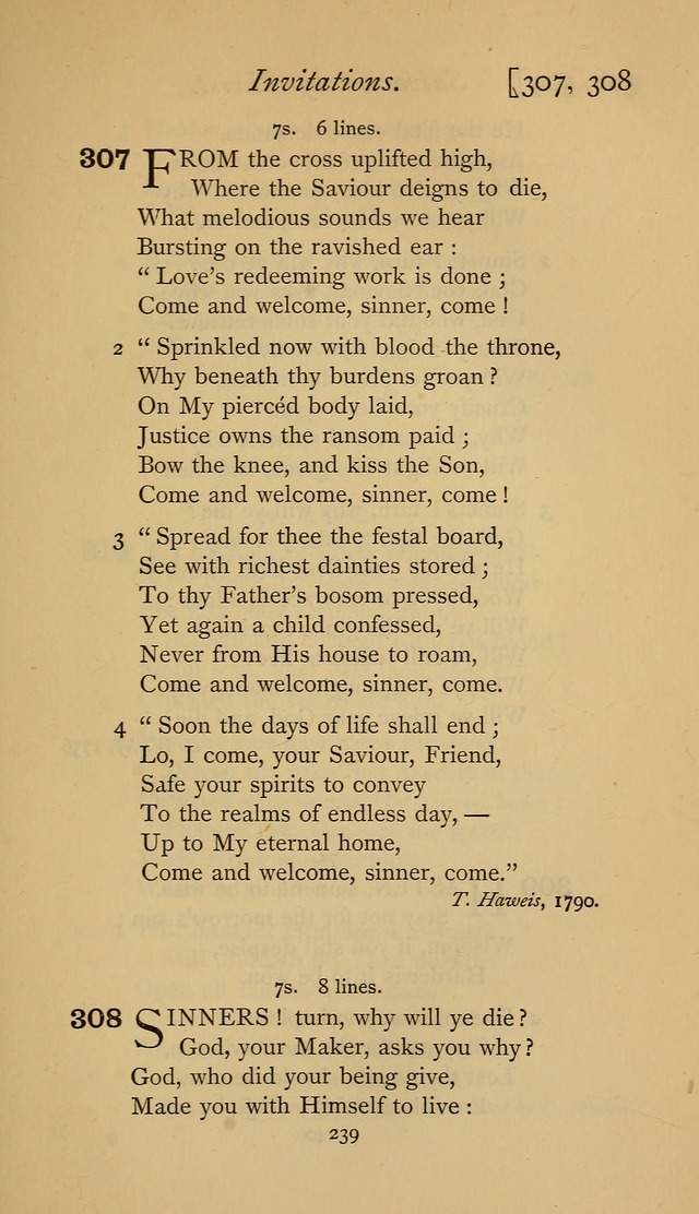 The Sacrifice of Praise. psalms, hymns, and spiritual songs designed for public worship and private devotion, with notes on the origin of hymns. page 239