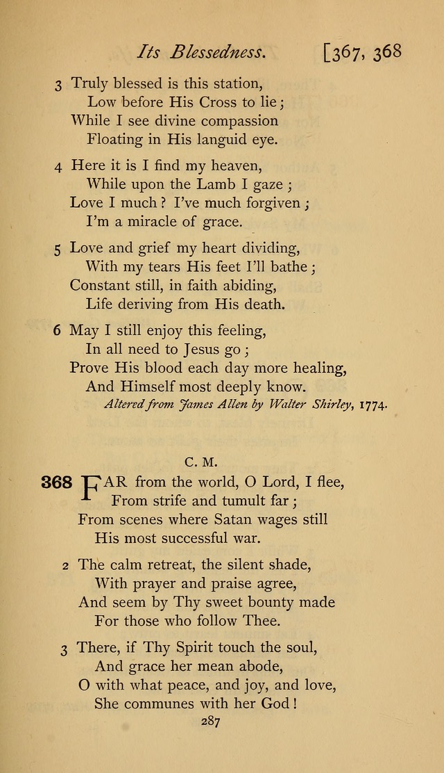 The Sacrifice of Praise. psalms, hymns, and spiritual songs designed for public worship and private devotion, with notes on the origin of hymns. page 287