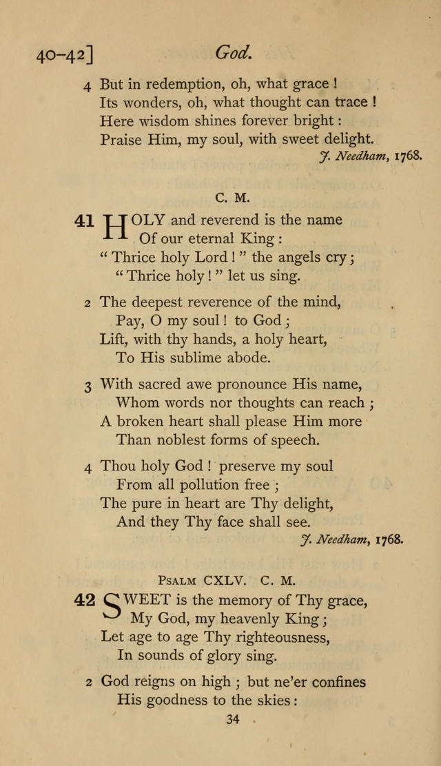 The Sacrifice of Praise. psalms, hymns, and spiritual songs designed for public worship and private devotion, with notes on the origin of hymns. page 34