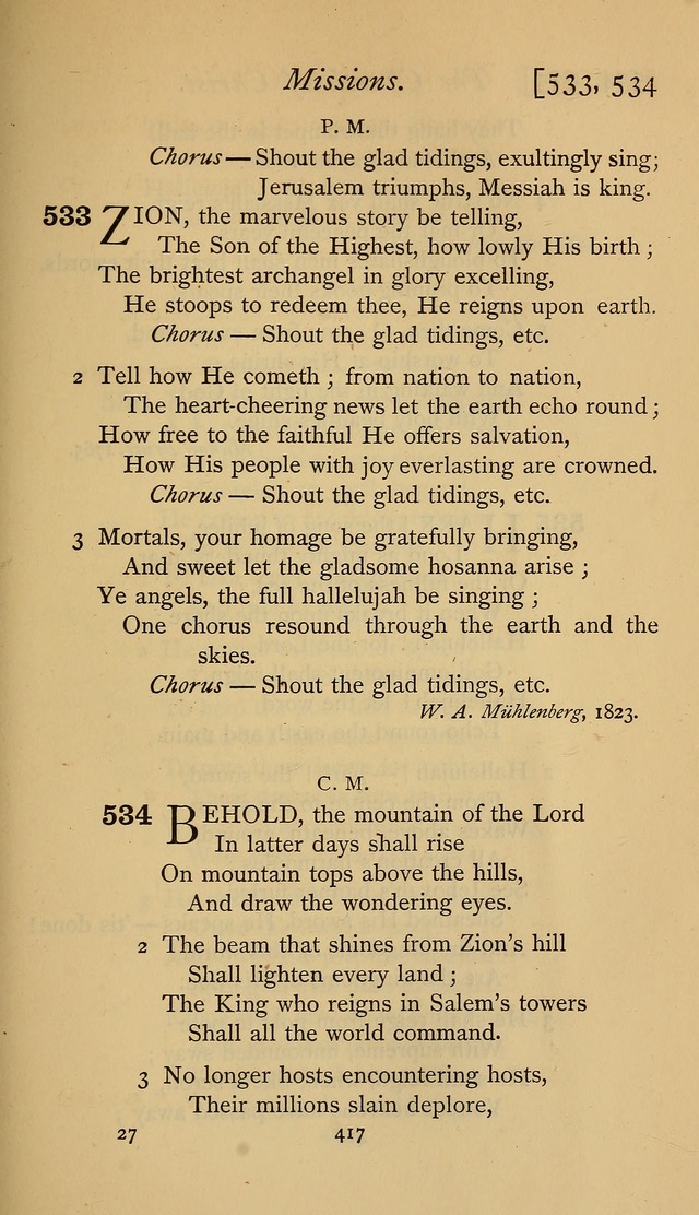The Sacrifice of Praise. psalms, hymns, and spiritual songs designed for public worship and private devotion, with notes on the origin of hymns. page 417