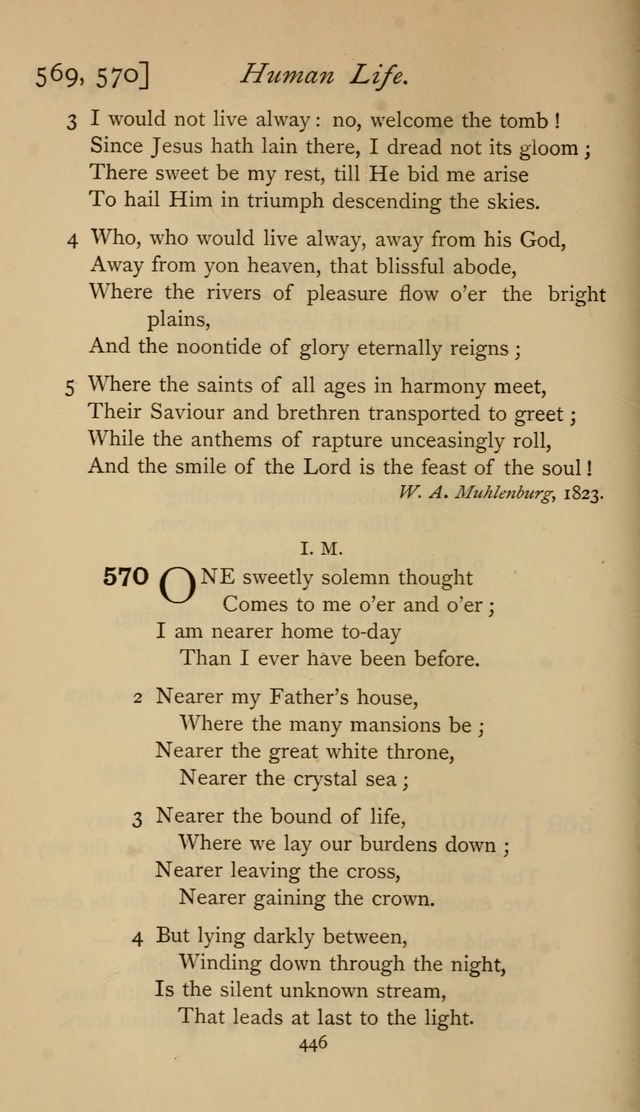 The Sacrifice of Praise. psalms, hymns, and spiritual songs designed for public worship and private devotion, with notes on the origin of hymns. page 446