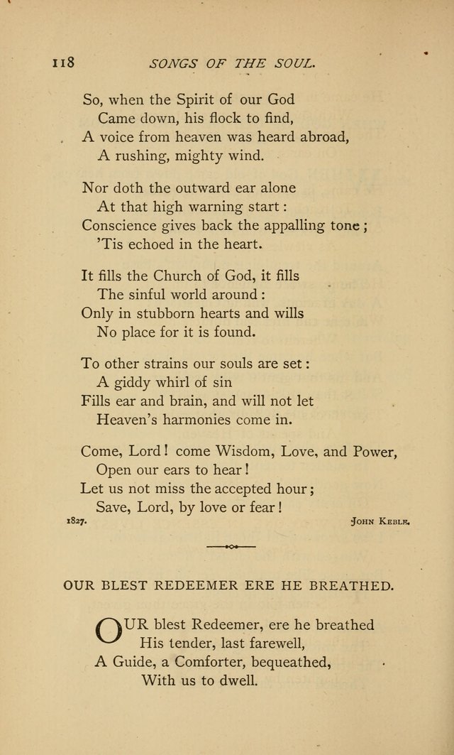 Songs of the Soul: gathered out of many lands and ages page 118