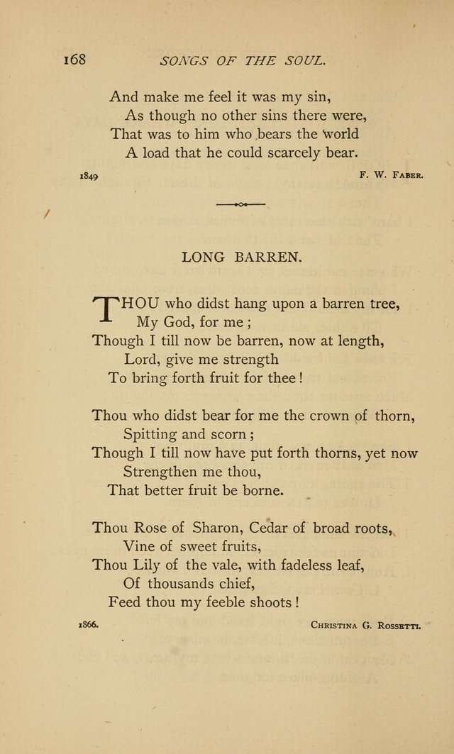 Songs of the Soul: gathered out of many lands and ages page 168