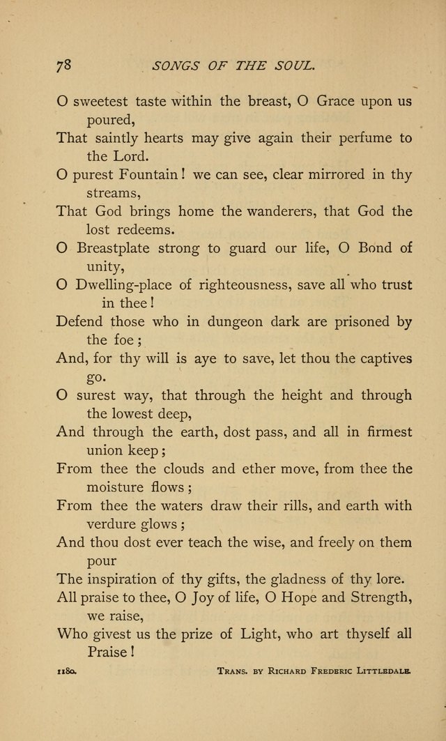 Songs of the Soul: gathered out of many lands and ages page 78
