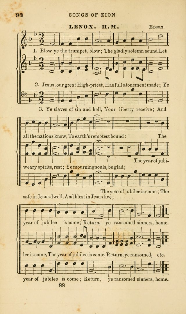 Songs of Zion: a manual of the best and most popular hymns and tunes, for social and private devotion page 95