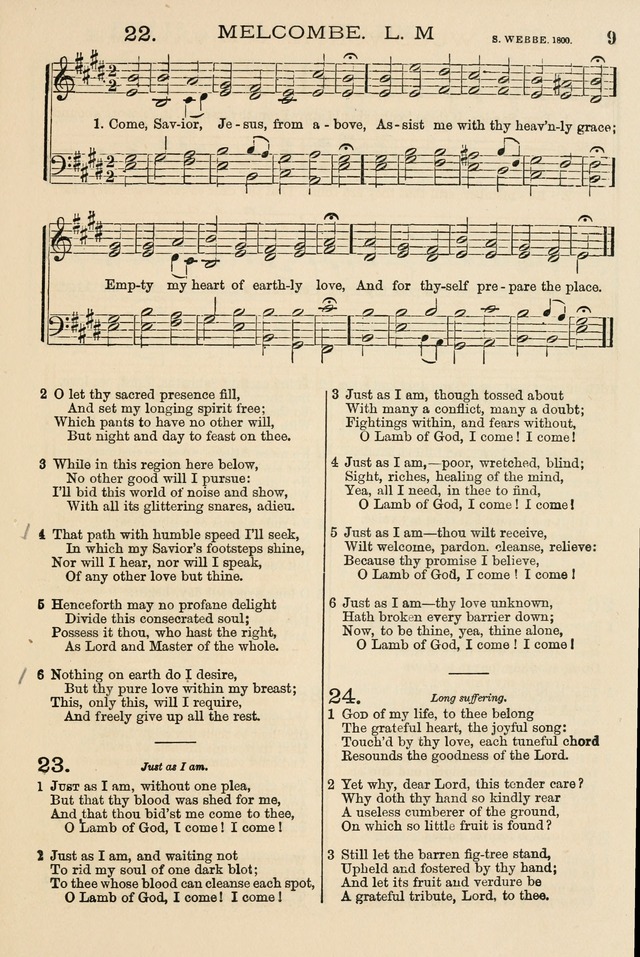The Tribute of Praise: a collection of hymns and tunes for public and social worship, and for the use in the family circle and Sabbath school page 9