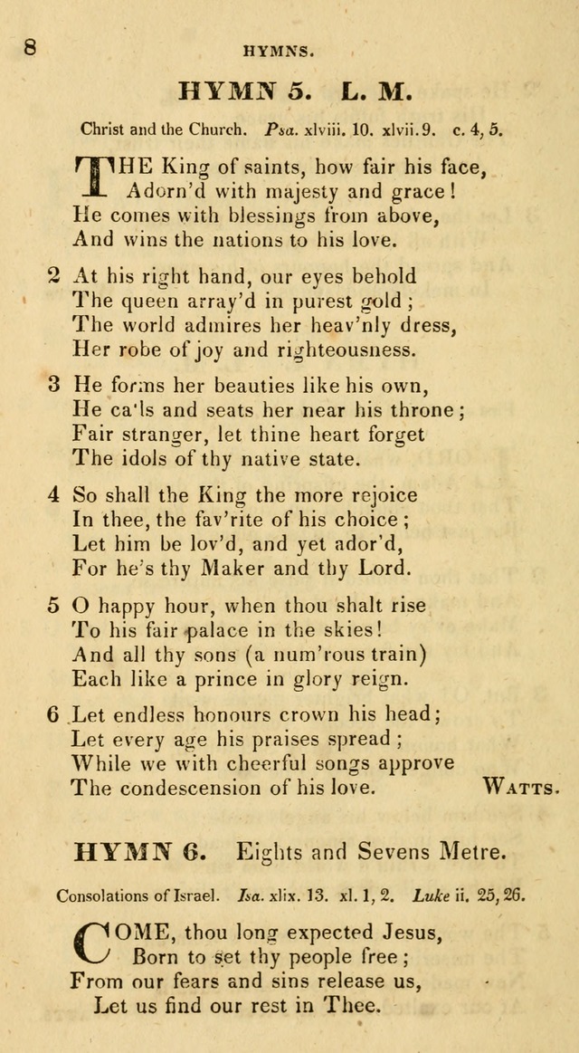 The Universalist Hymn-Book: a new collection of psalms and hymns, for the use of Universalist Societies (Stereotype ed.) page 8