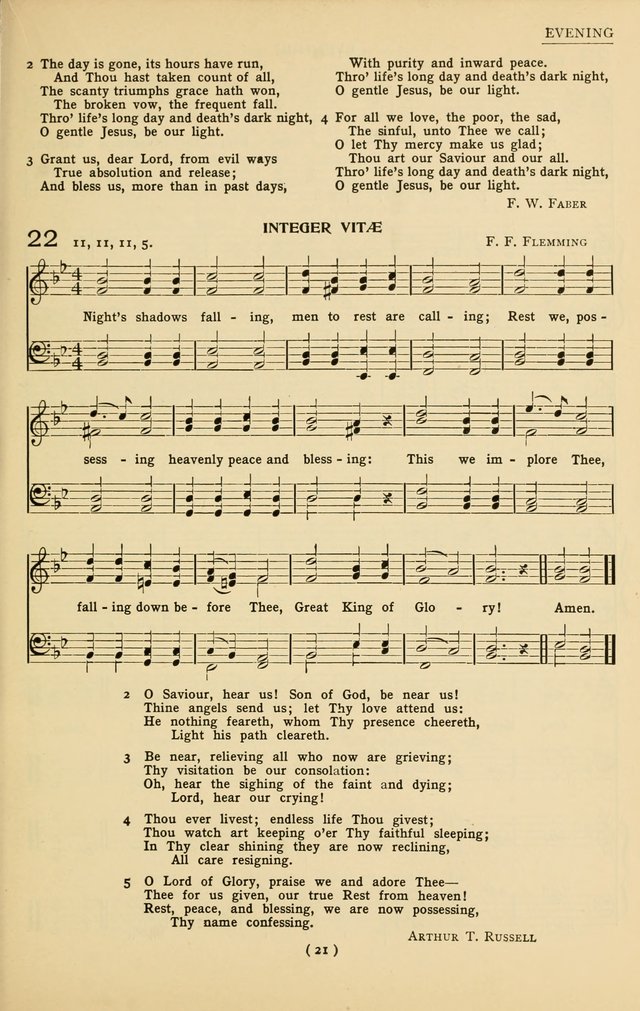 University Hymns: with tunes arranged for men