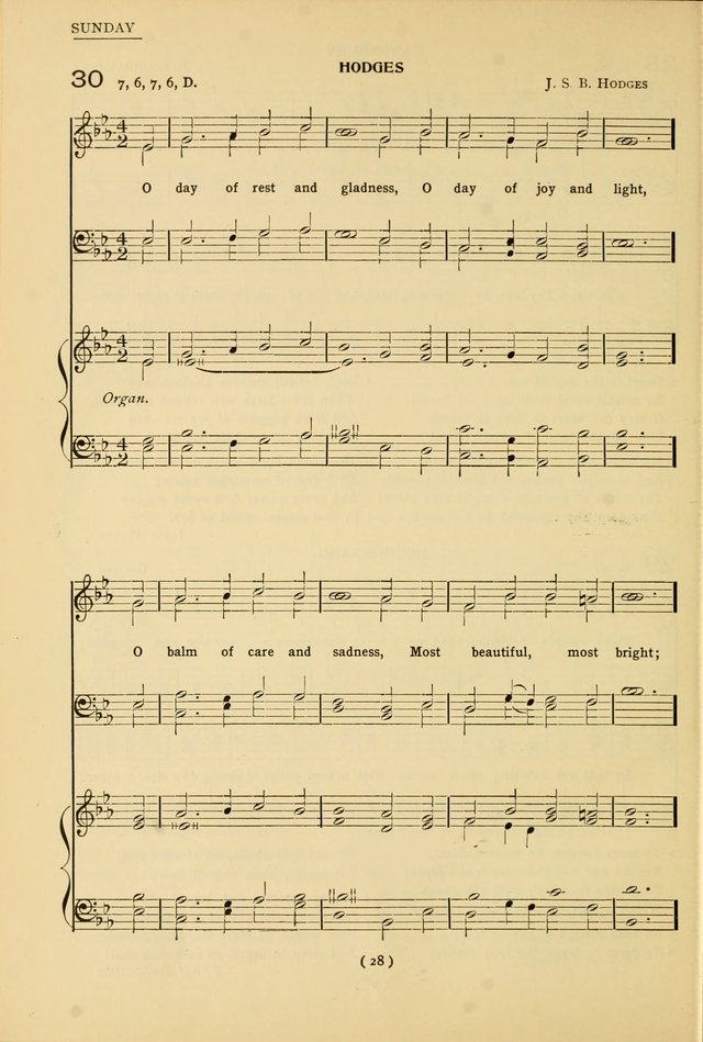 University Hymns: with tunes arranged for men