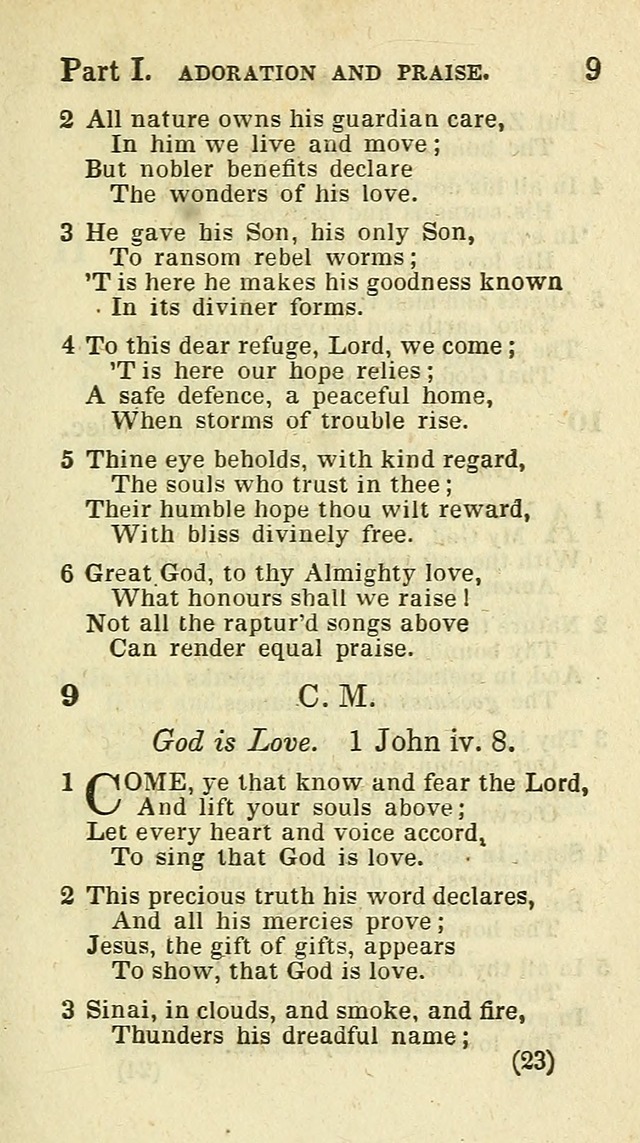 The Virginia Selection of Psalms and Hymns and Spiritual Songs: from the most approved authors; adapted to the various occasions of public and social meetings (New Ed. Enl. and Imp.) page 23