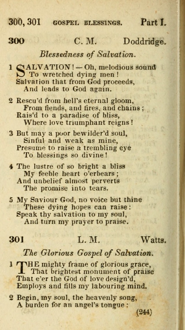 The Virginia Selection of Psalms and Hymns and Spiritual Songs: from the most approved authors; adapted to the various occasions of public and social meetings (New Ed. Enl. and Imp.) page 244