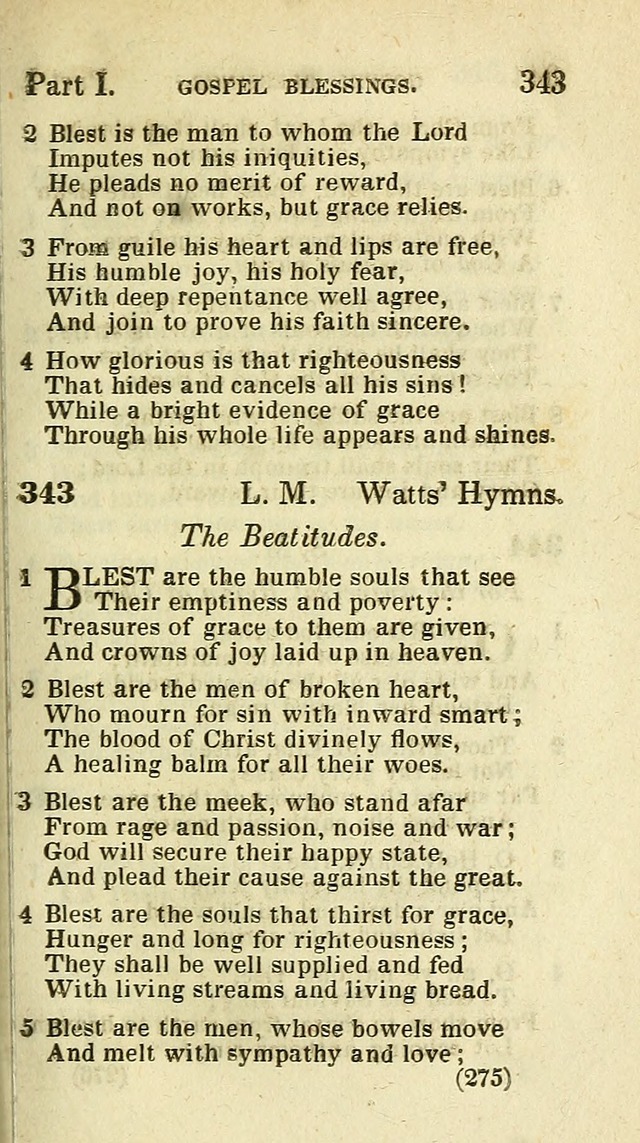 The Virginia Selection of Psalms and Hymns and Spiritual Songs: from the most approved authors; adapted to the various occasions of public and social meetings (New Ed. Enl. and Imp.) page 275