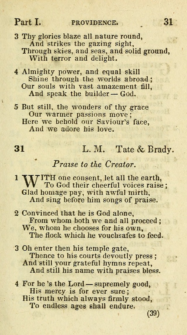 The Virginia Selection of Psalms and Hymns and Spiritual Songs: from the most approved authors; adapted to the various occasions of public and social meetings (New Ed. Enl. and Imp.) page 39
