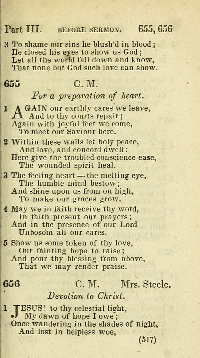 The Virginia Selection of Psalms and Hymns and Spiritual Songs: from the most approved authors; adapted to the various occasions of public and social meetings (New Ed. Enl. and Imp.) page 519