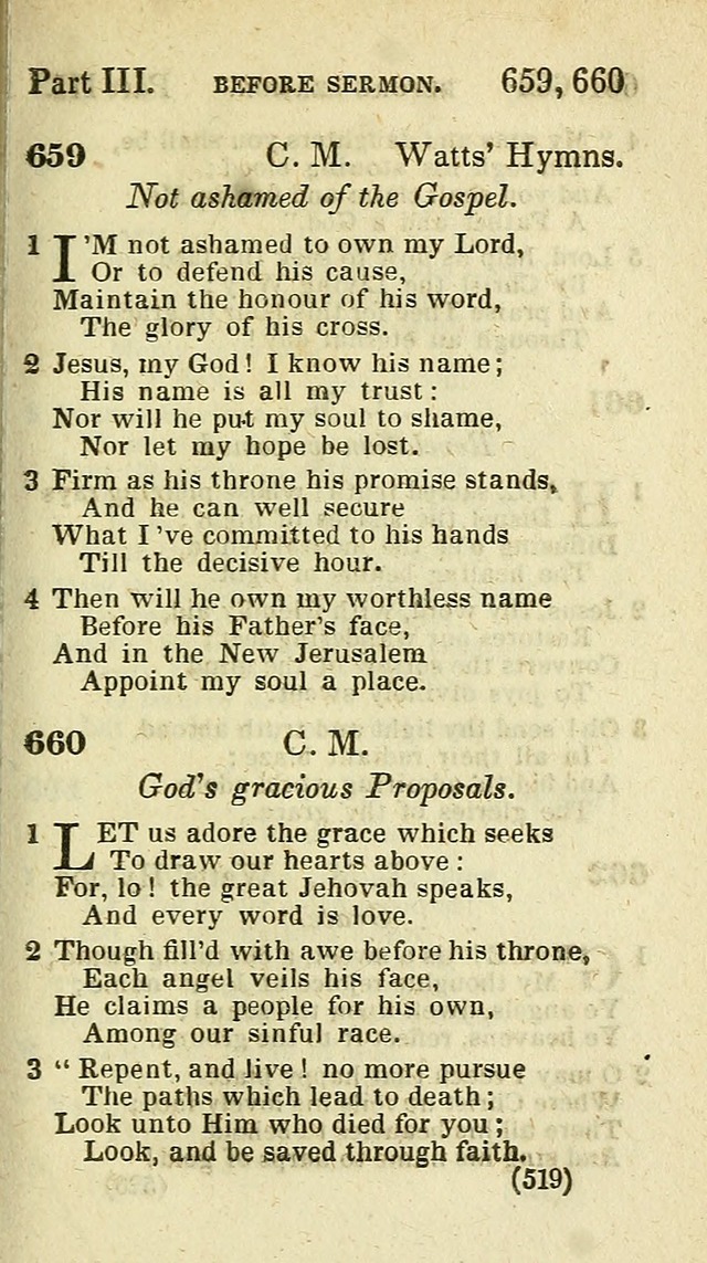 The Virginia Selection of Psalms and Hymns and Spiritual Songs: from the most approved authors; adapted to the various occasions of public and social meetings (New Ed. Enl. and Imp.) page 521