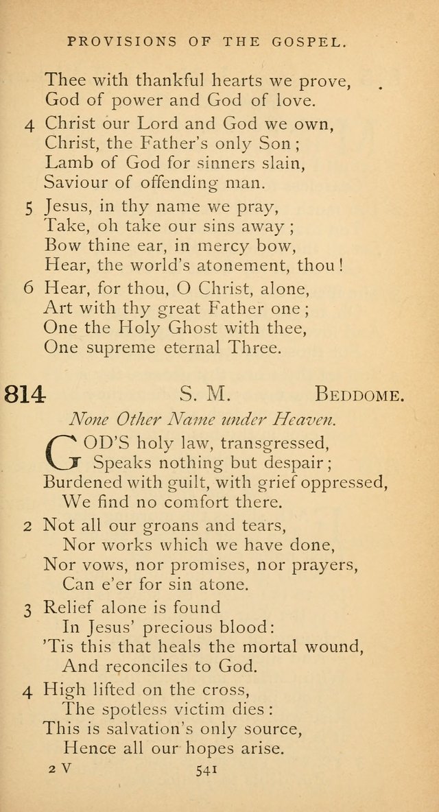 The Voice of Praise: a collection of hymns for the use of the Methodist Church page 541