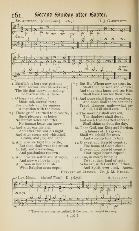 The Westminster Abbey Hymn-Book: compiled under the authority of the dean of Westminster page 196