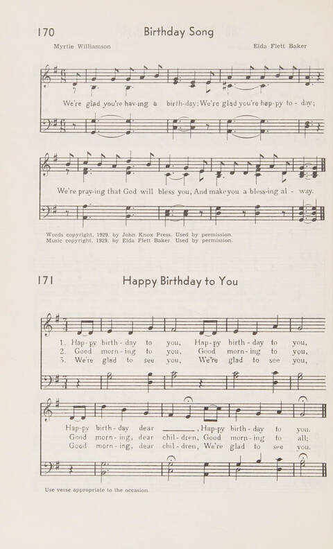 When Boys and Girls Sing: hymnal for children page 126