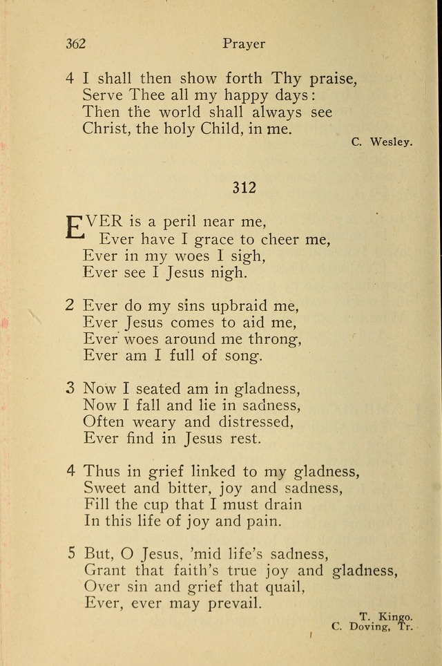 Wartburg Hymnal: for church, school and home page 362