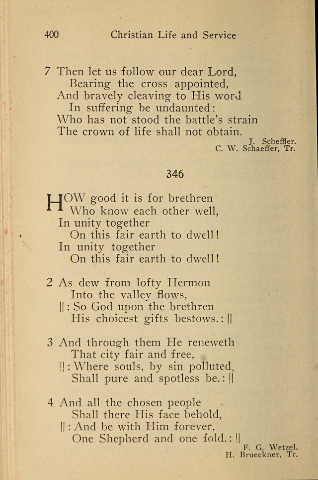 Wartburg Hymnal: for church, school and home page 400