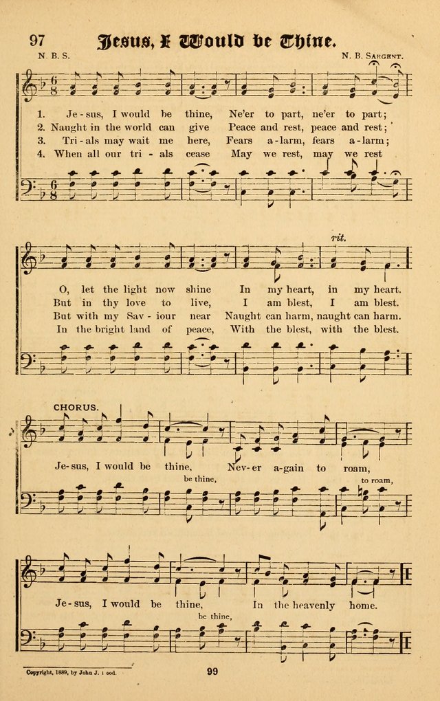 Words of Life: a collection of Hymns and Tunes for use in Gospel Meetings and other Religious Services page 97