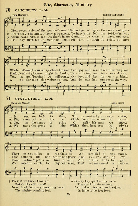 The Wesleyan Methodist Hymnal: Designed for Use in the Wesleyan Methodist Connection (or Church) of America page 45