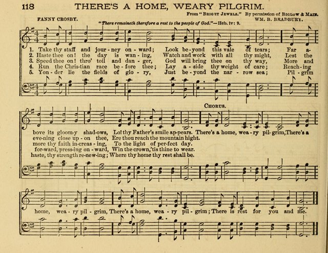 White Robes for the Sunday School: a choice new collection of songs, quartets, and choruses for Sunday-Schools, devotional meetings, and the home circle page 118
