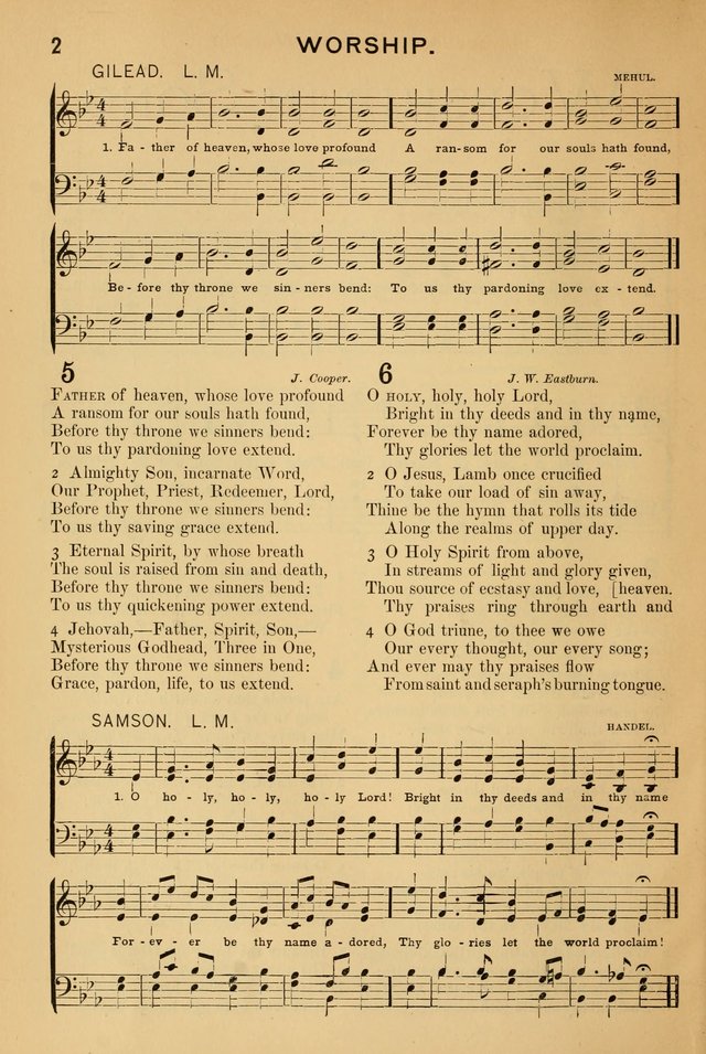 Worship in Song: a selection of hymns and tunes for the Service of the Sanctuary  page 2