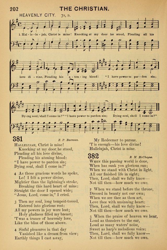 Worship in Song: a selection of hymns and tunes for the Service of the Sanctuary  page 202