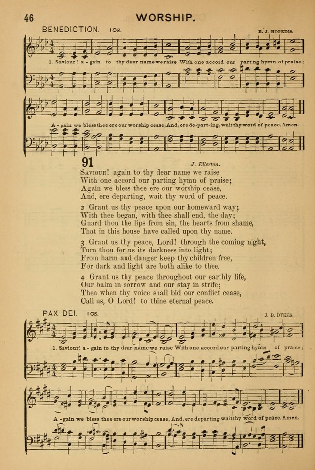 Worship in Song: a selection of hymns and tunes for the Service of the Sanctuary  page 46