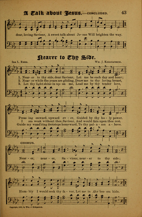 Winning Songs: for use in meetings for Christian worship or work page 43