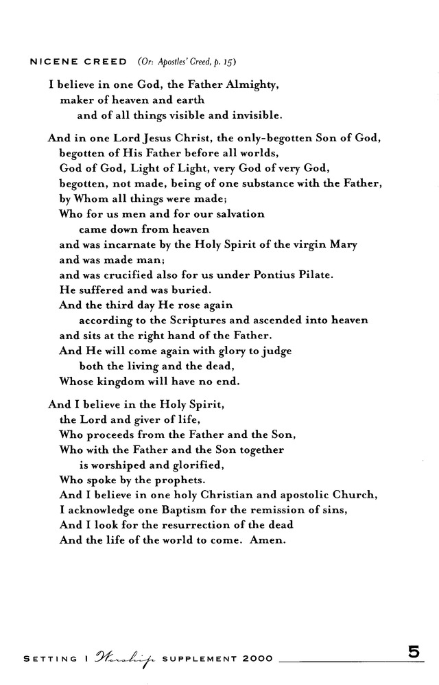 Worship Supplement 2000 page 5