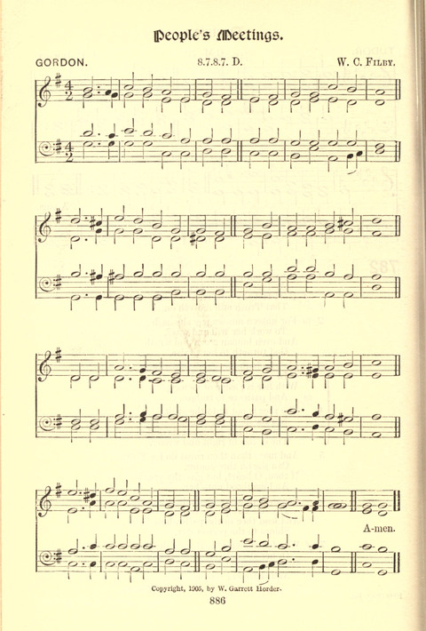 Worship Song: with accompanying tunes page 886