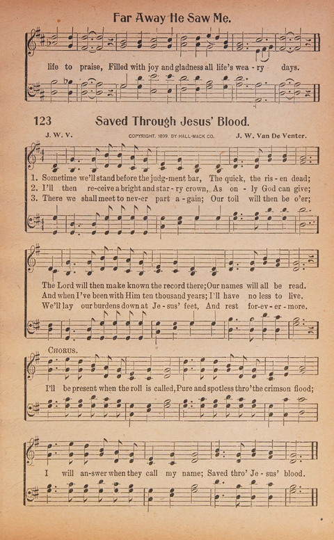 World Wide Revival Songs: for the Church, Sunday School and Evangelistic Meetings page 123