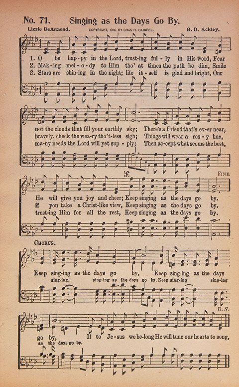 World Wide Revival Songs: for the Church, Sunday School and Evangelistic Meetings page 71