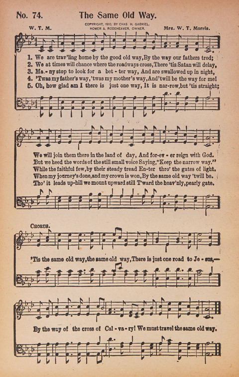 World Wide Revival Songs: for the Church, Sunday School and Evangelistic Meetings page 74