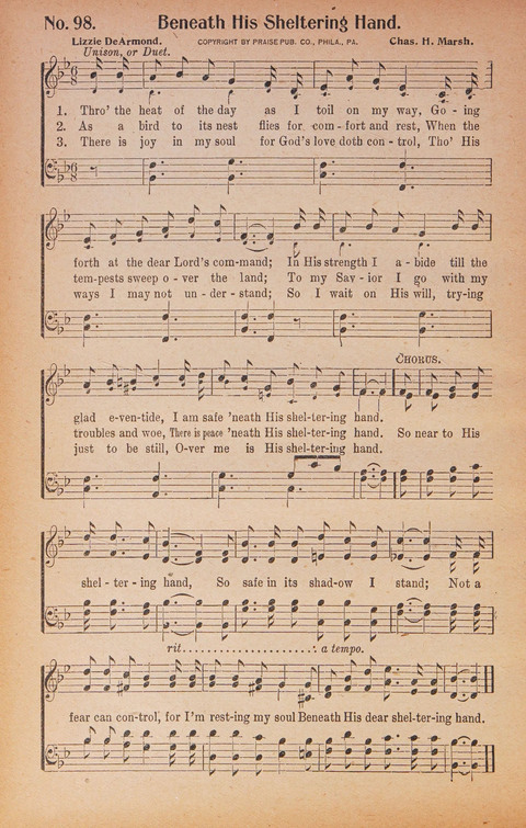 World Wide Revival Songs: for the Church, Sunday School and Evangelistic Meetings page 98