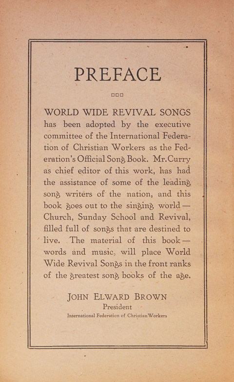 World Wide Revival Songs: for the Church, Sunday School and Evangelistic Meetings page vii